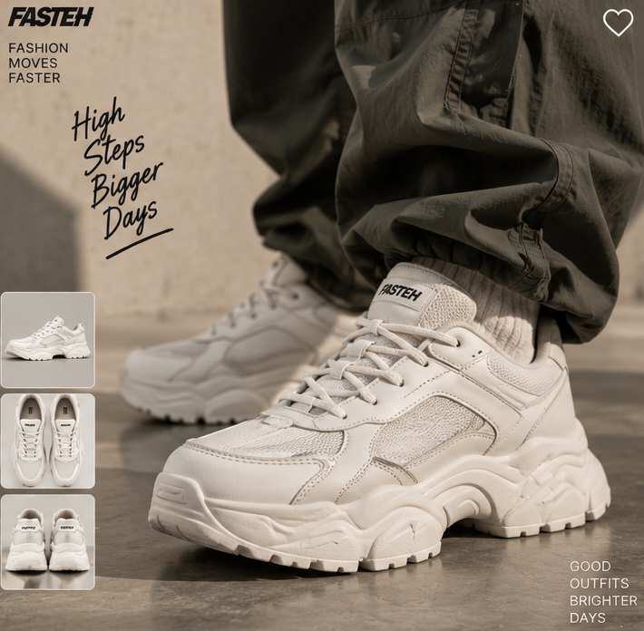 Chunky White Sneakers